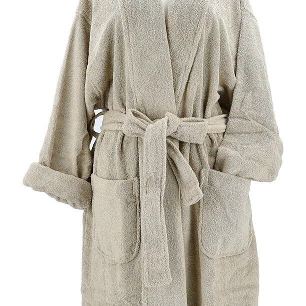 Ultra soft bathrobe, beige size L/XL image number 3
