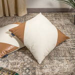 Cottage Cotton and Rexine Cushion 50 * 50 cm White image number 0