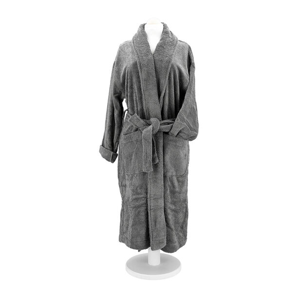 Ultra soft bathrobe, gray size L/XL image number 2