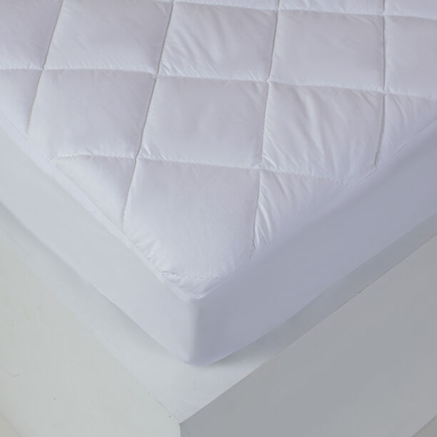 Boutique Blanche white cotton waterproof queen mattress protector 180*200*25 cm image number 3