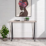 Brown wooden console table 100*25*80 cm image number 0