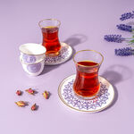 La Mesa white porcelain and glass tea and coffee cups set 18 pcs image number 0