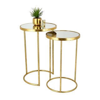 2 Pcs Nested Table Gold