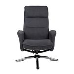 Recliner Chair With Stool Dark Grey image number 2