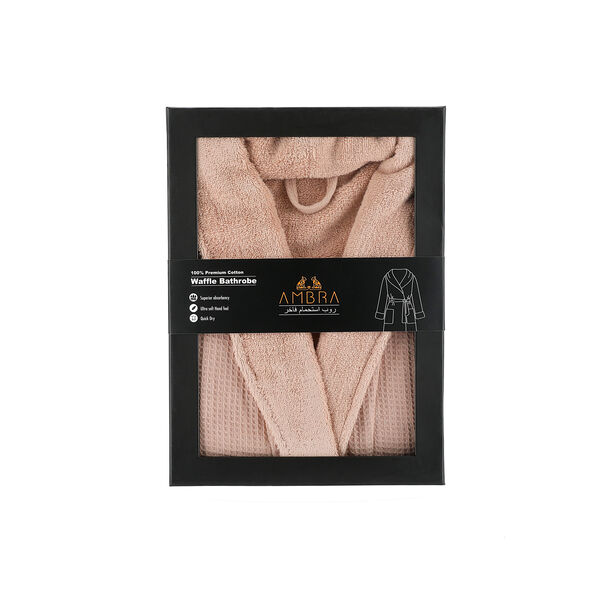 Ambra pink cotton bathrobe L/XL image number 0