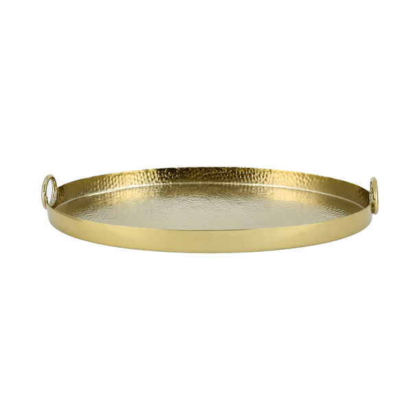 Oval tray gold plated 52.5*36*6.5 cm image number 1