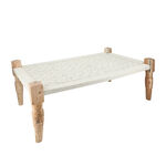 Macrame Wooden Coffee Table 120*50*40 cm image number 1