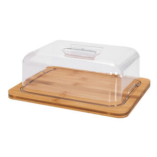 Alberto Bamboo Cheese Dome With Lid 30x24x10.5cm