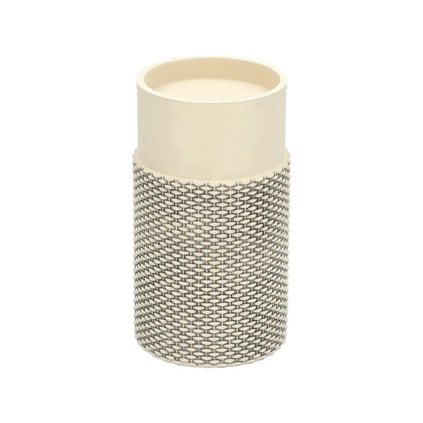 Waraq Ceramic Candle Holder 9.5*9.5*17.5 Cm image number 2