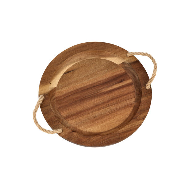 Alberto acacia wood round tray 35*35*4 cm image number 1