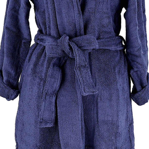Cottage Bathrobe Kimono Bathrope S/M 350 Gsm Dark Blue image number 3