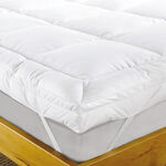 Cottage white polyester super king mattress protector 200*200*35 cm image number 0