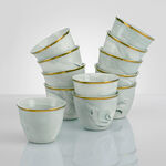 La Mesa grey marble Saudi coffee cups set cups 12 pcs image number 4
