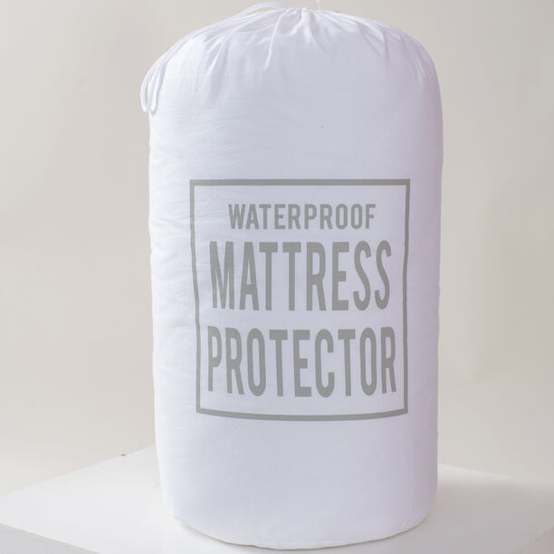 Boutique Blanche white cotton waterproof queen mattress protector 180*200*25 cm image number 0