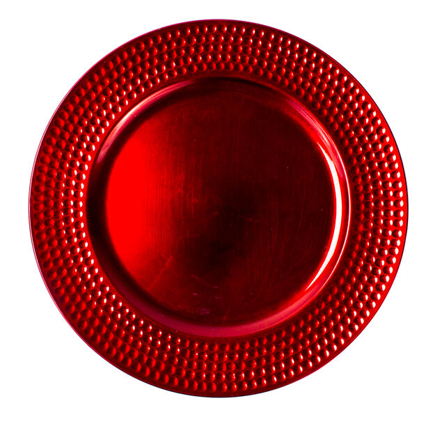 طبق لأسفل صحن المائدة لون احمر  image number 0
