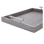 Dallaty dark grey wooden tray 48*35.8*7.5 cm image number 2