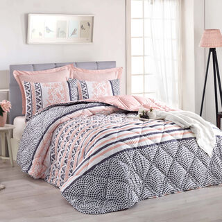 Cottage Comforter Cottonbrezza Powder3 Pcs Set Twin Size 160X220Cm Pillow Sham 