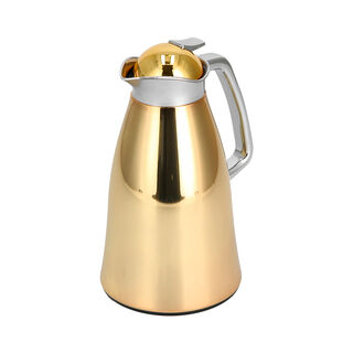 Dallaty vacuum flask beige and gold 1L