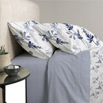 Cottage blue fuana comforter set queen size with 3 pieces image number 2