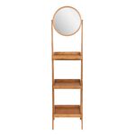 Wood 3 tier shelf unit with mirror image number 1