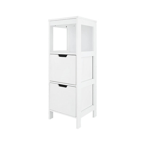 Homez white wood bathroom cabinet 30*30*89 cm image number 2