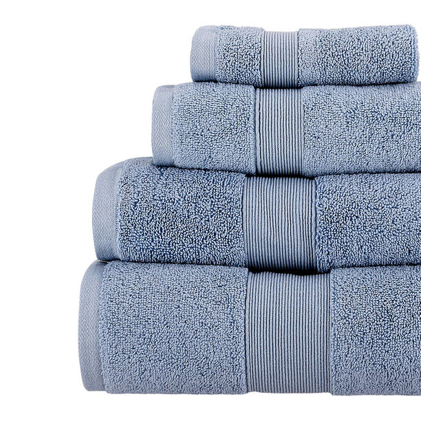 Boutique Blanche blue cotton ultra soft hand towel 100*50 cm image number 3