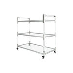 Trolley Sstell Acrylic Silver 3 Tier 80*40*80 cm image number 1