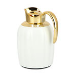 Dallaty pumpk steel vacuum flask white and gold 1L image number 2