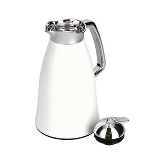 Dallaty vacuum flask chrome and white 1L