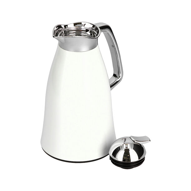 Dallaty vacuum flask chrome and white 1L image number 3