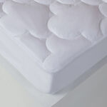 Boutique Blanche white cotton twin mattress protector 120*200*25cm image number 1