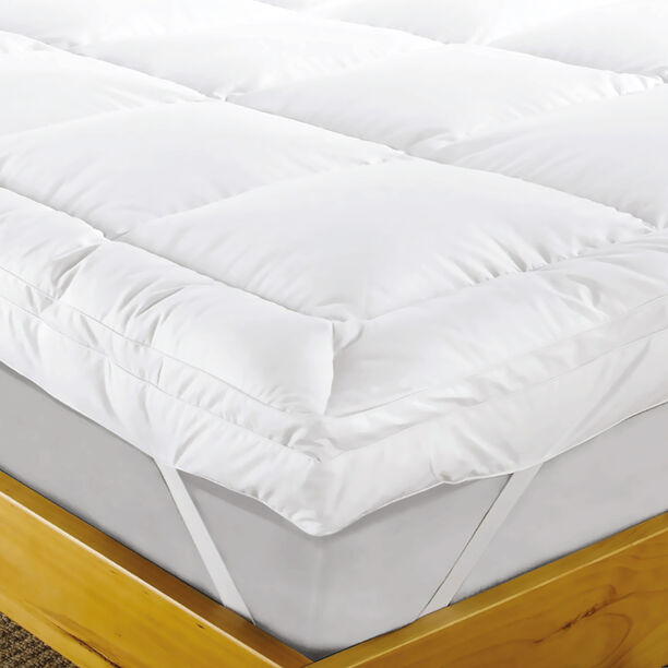 Cottage white polyester twin mattress protector 100*200*35 cm image number 0