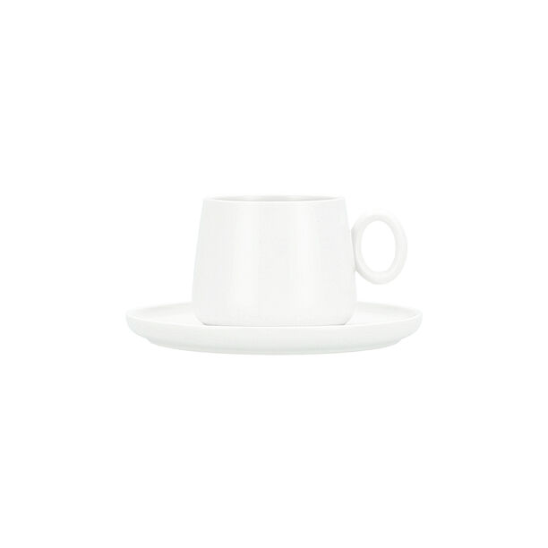 Dallaty white porcelain English tea cups set 12 pcs image number 2