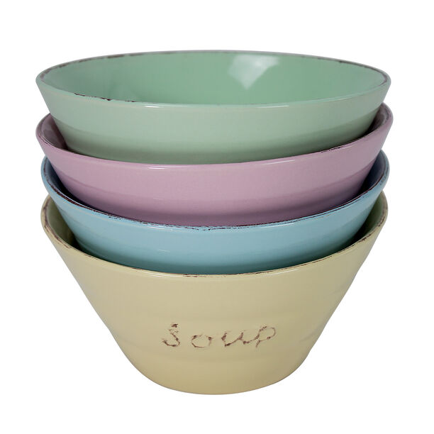 Soup Bowl Set 4Pcs Mix Colors image number 1