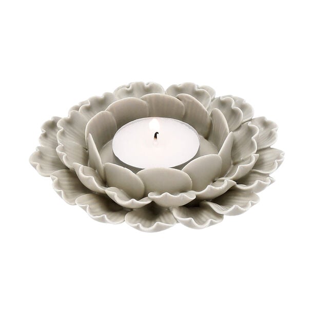 Lucerna grey ceramic flower shaped tealight holder 11*11*3.5 cm image number 1