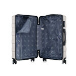 3 Piece Set Abs Trolley Case Horizontal Stripes Champagne image number 9