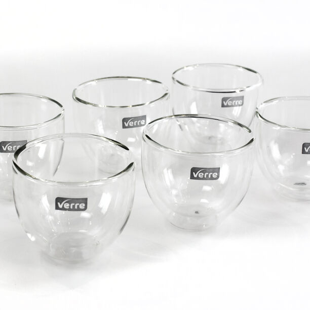 6 Piece Glass Double Wall Coffee Cup image number 7