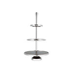 3 Tier Cake Stand With Wooden Plate image number 0