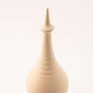 Homez beige ceramic Ramadan decoration 12.8*12.8*37.7 cm