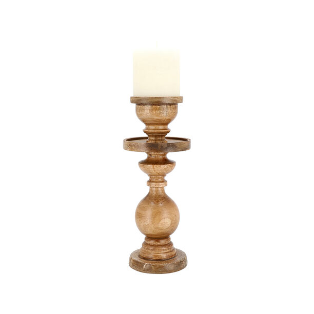 Tapper Candle Holder Wood  13.3*35 cm image number 2