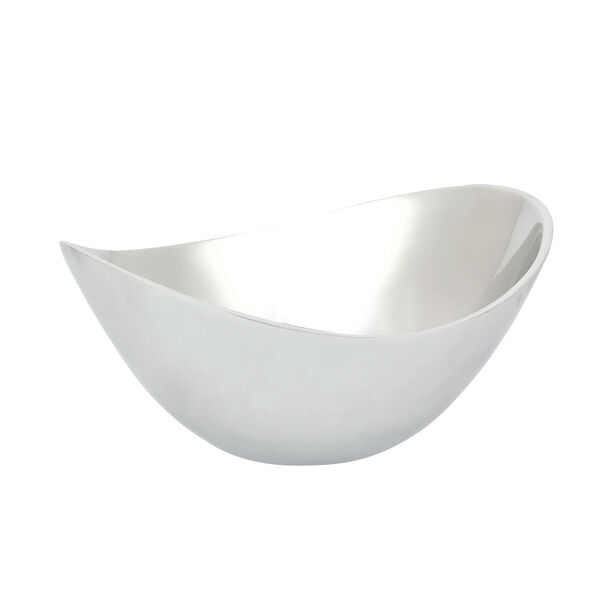 La Mesa aluminium silver oval bowl 24.5*21.5 image number 2