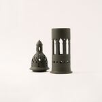 Homez dark green metal candle holder 11.3*11.3*38.2 cm image number 1
