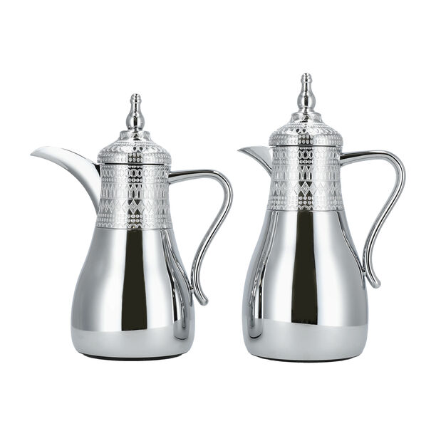 Dallaty jambiyah set of 2 silver steel vacuum flask image number 0