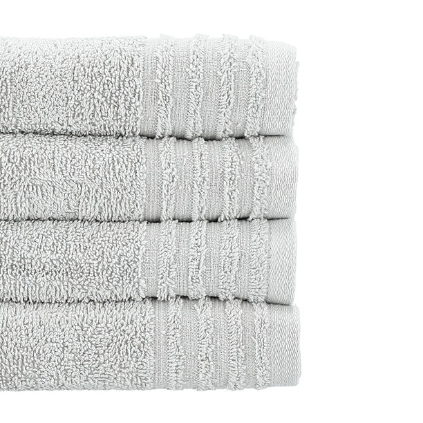 Cottage grey pack of 4 cotton hand towel 50*100 cm image number 3
