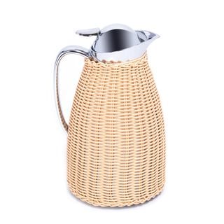 Dallety Stainless Steel Vacuum Flask Design Of Bamboo Light Beige 1L