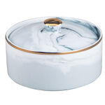 La Mesa blue gold marble date bowl with lid 13*9 cm image number 5