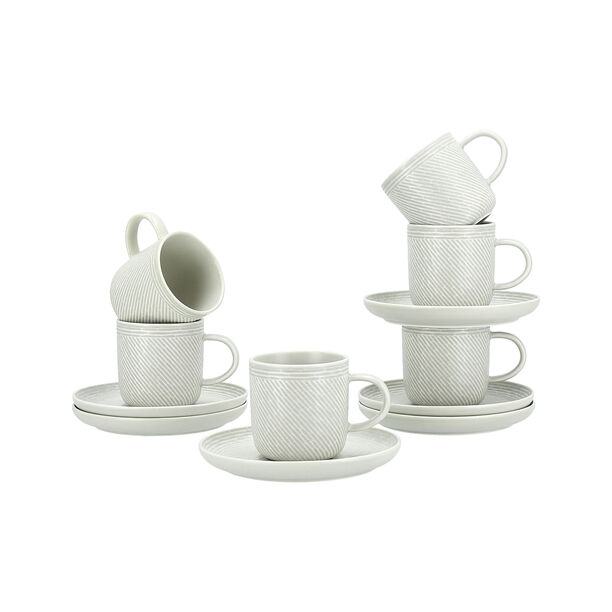 Dallaty white porcelain English coffee cups set 12 pcs image number 0