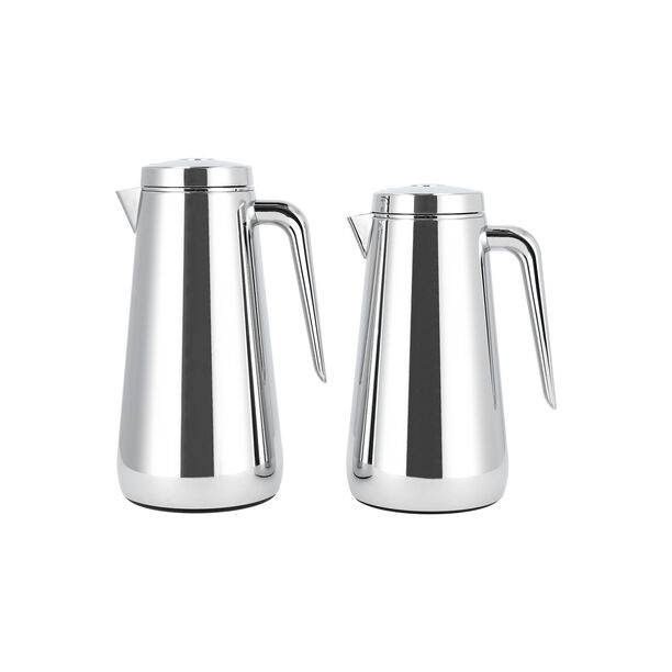 Dallaty set of 2 chrome steel vacuum flask 1.0L and 1..3L image number 0