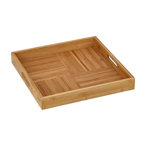 Dallaty natural bamboo serving tray 37.8*37.8*5 cm image number 1