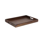 La Mesa black walnut stained serving tray 50.8*35.6*5.1 cm image number 1